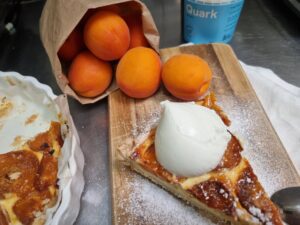 Fresh Quark and Apricot Tart